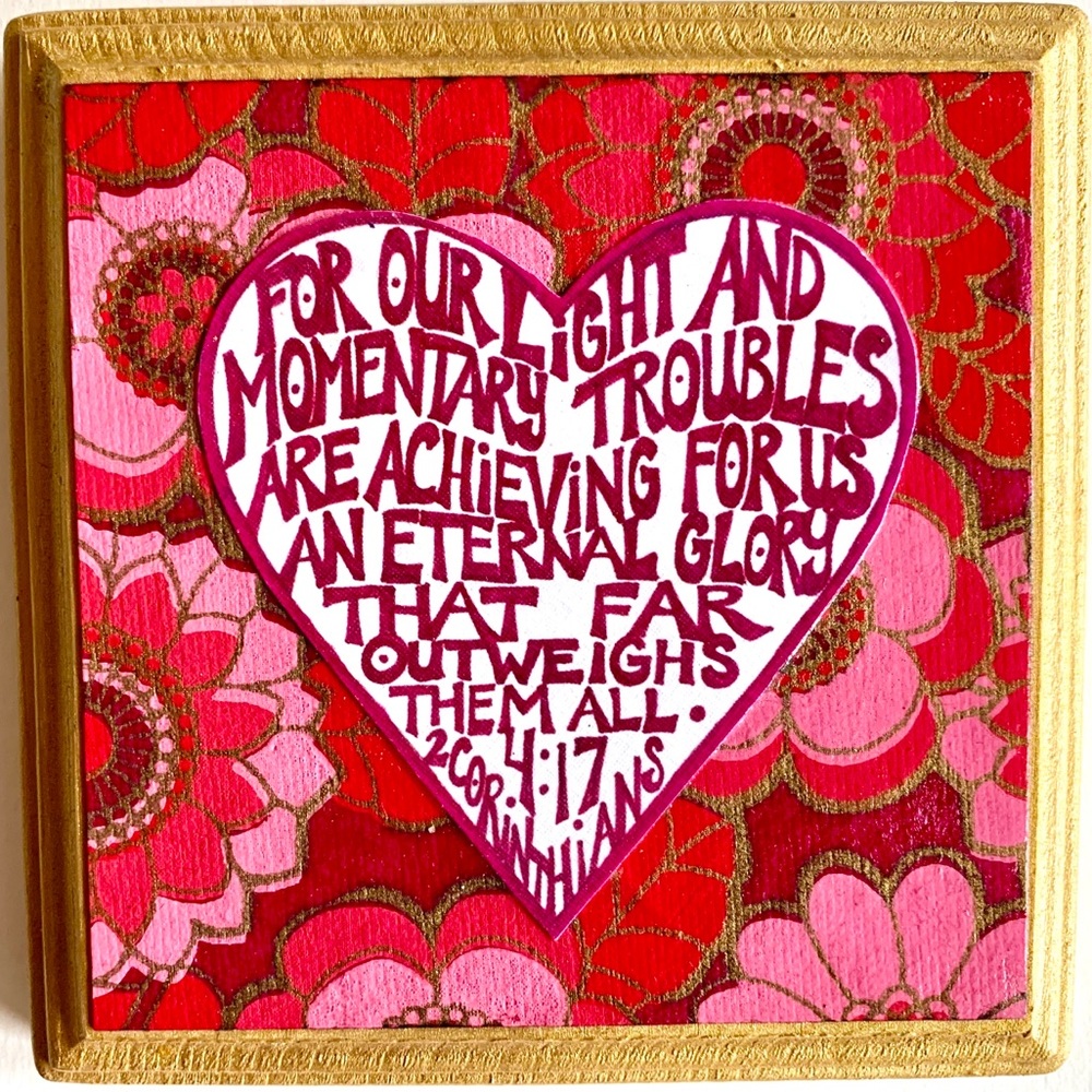One of a kind handmade scripture art